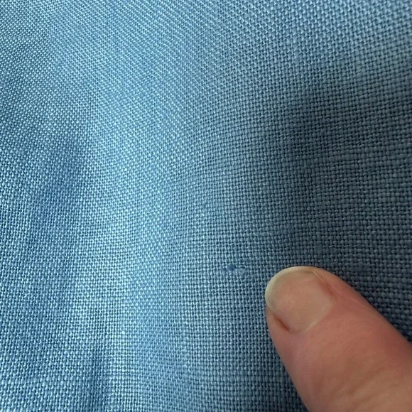 Anne Klein Blue 100% Linen Sleeveless Sheath Dress Size 12 Spring Easter Career - Picture 8 of 8